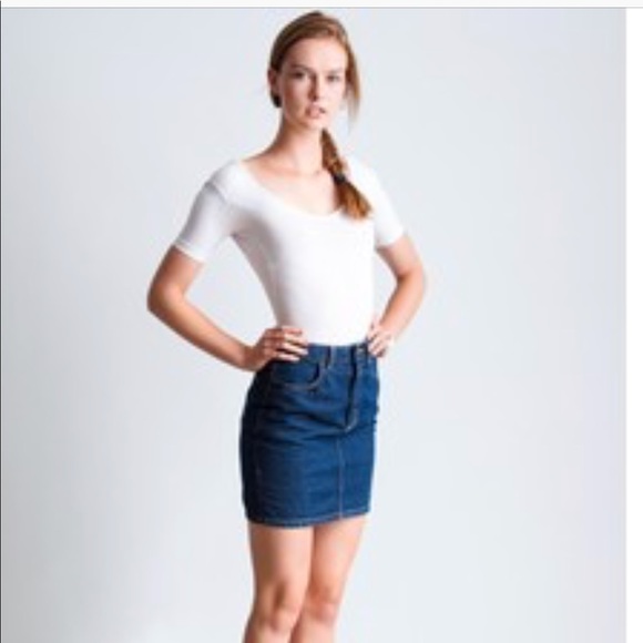 American Apparel Dresses & Skirts - American Apparel high wasted jean skirt